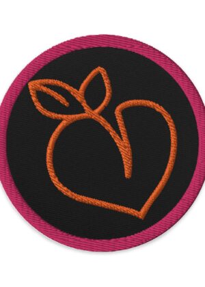Peach Embroidered Patch